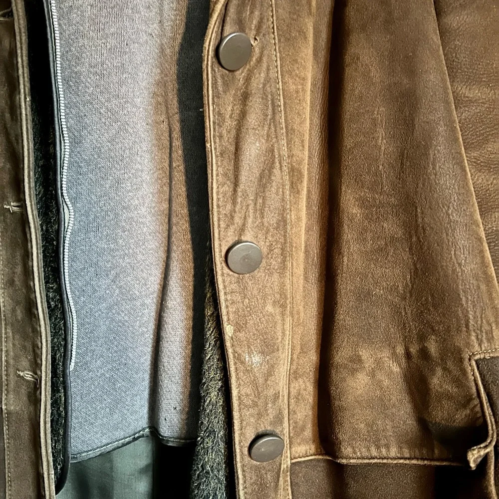 Genuine Leather Vintage DuPont Quilon Jacket with Fur Liner - Picture 3 of 9